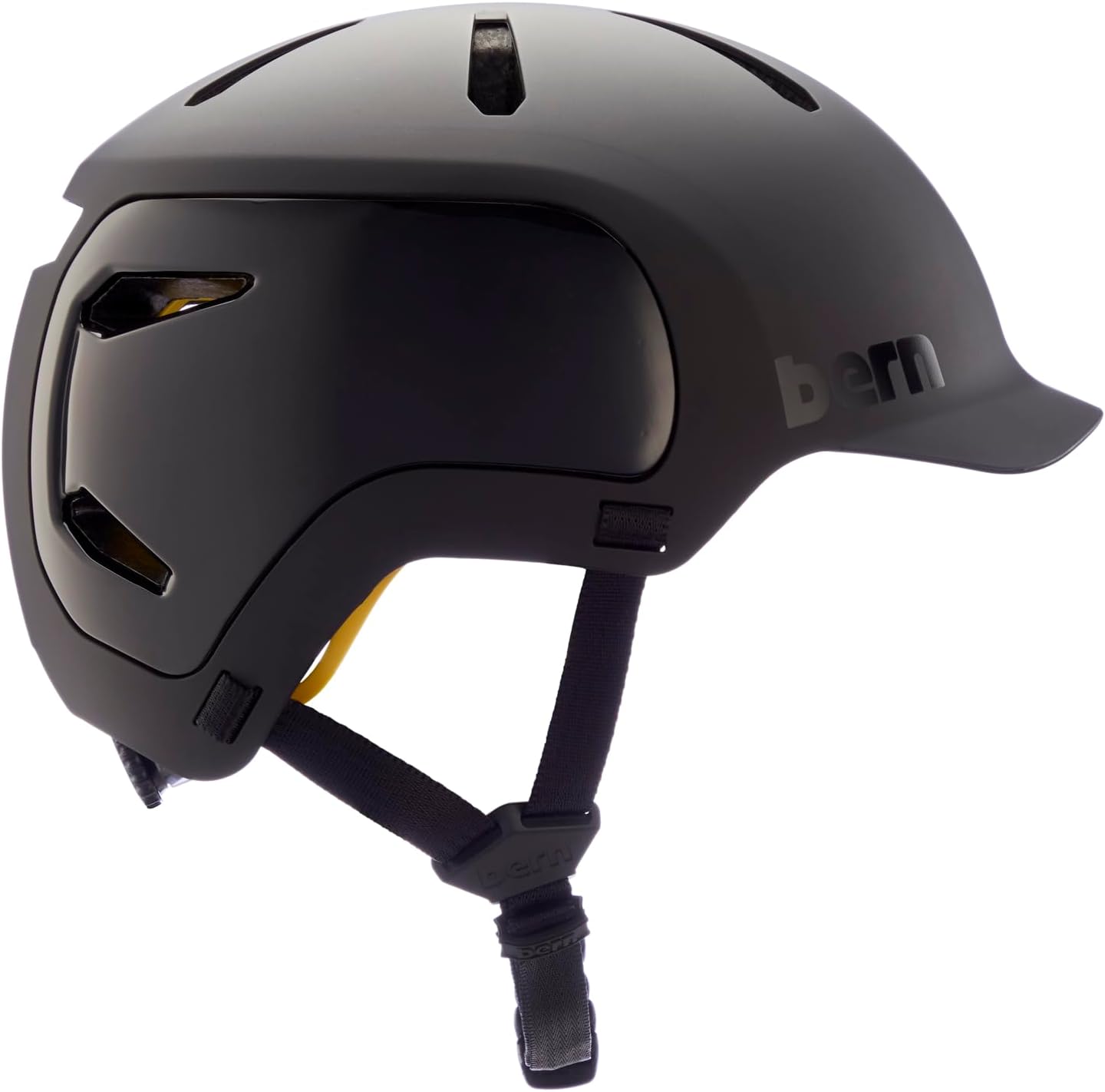 BERN Adult Bicycle Helmet w/ Rotational Impact Protection, Matte Black - Medium (Used)