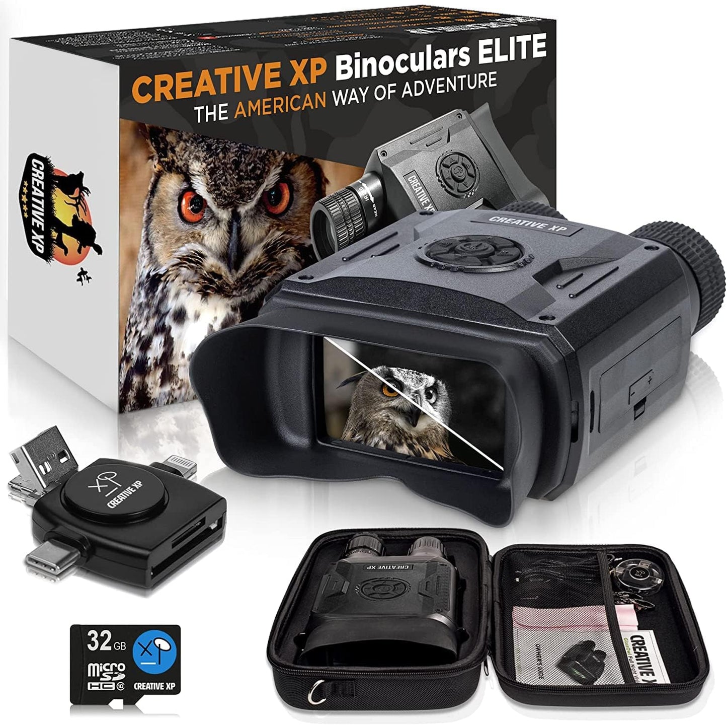 CREATIVE XP 850 NM True Digital Night Vision Binoculars, 128 GB - Black Elite-- (Used)