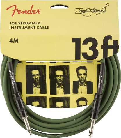 Fender Strummer Pro Straight to Straight 2-Pins Round Guitar Cable, Drab Green (Used)