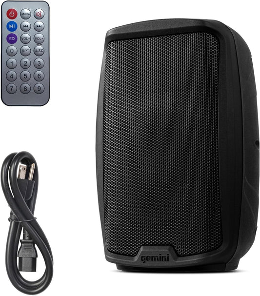 Gemini Sound AS-2108BT 500W Active 8" Woofer DJ Monitor PA Speaker System, Black (Like New)
