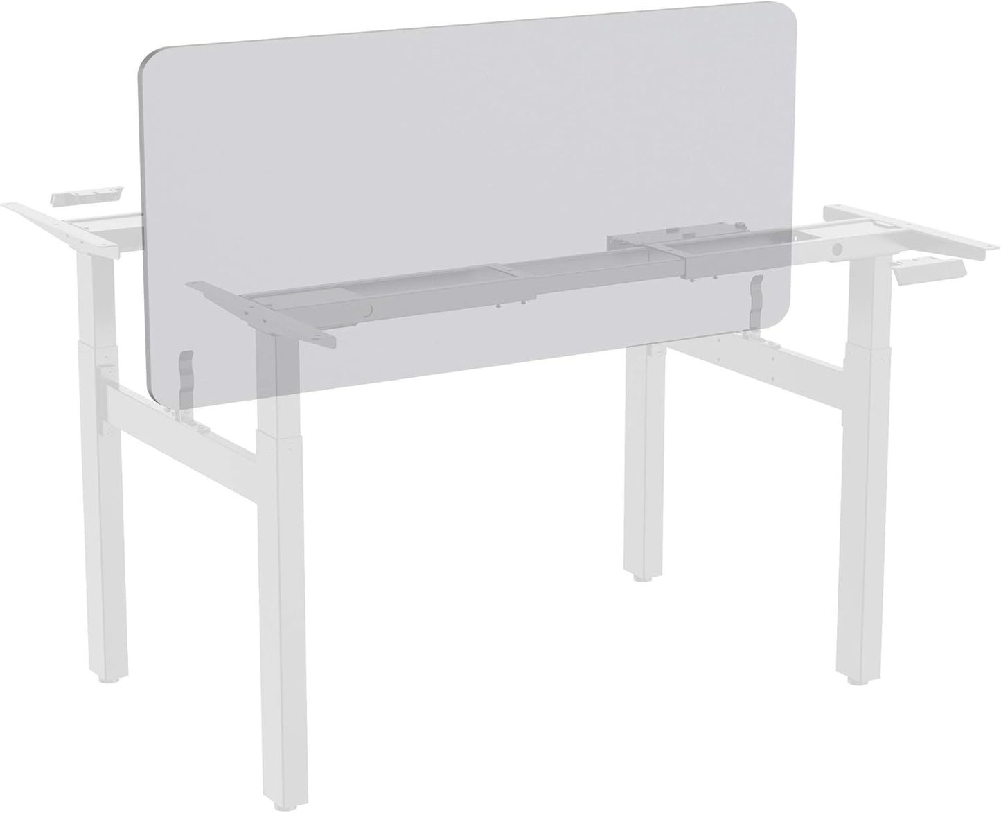 Lorell Acoustic Desktop Privacy Panel for Double Sit-Stand Workstations, Gray (Like New)