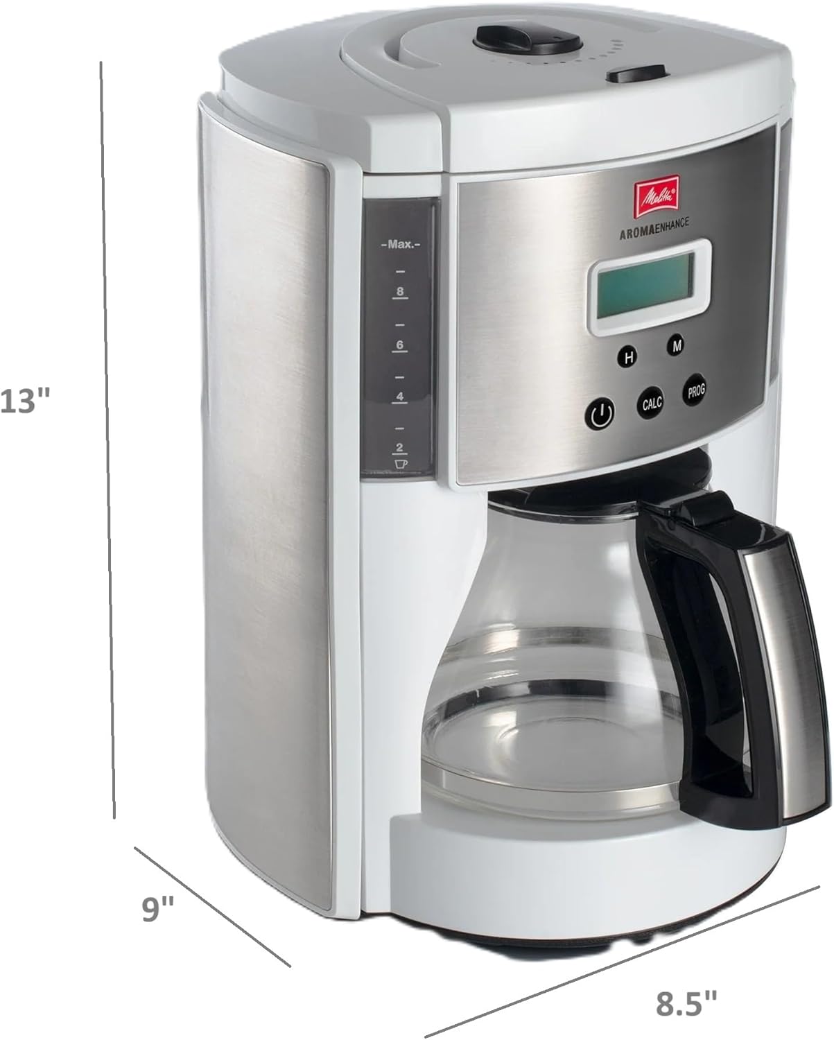 Melitta Aroma Enhance Drip Coffee Maker with Glass for Office, Home & Kitchen (New)