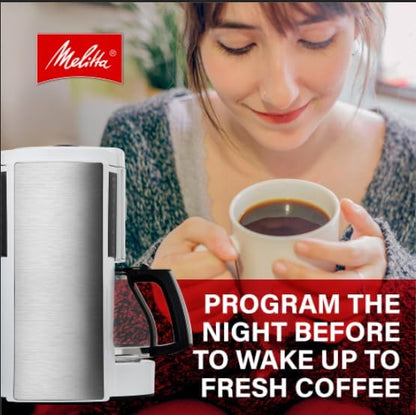 Melitta Aroma Enhance Drip Coffee Maker with Glass for Office, Home & Kitchen (New)