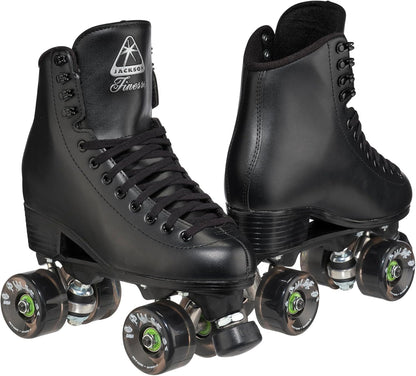 Jackson Ultima Polyurethane Finesse Lace-Up Rhythm Roller Skates, Black, Size 4 (Used)