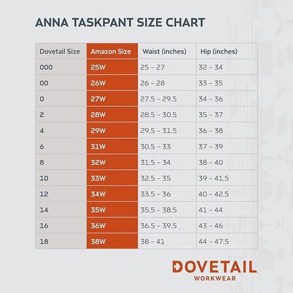 Dovetail Workwear Anna Taskpant Cargo Pants for Women, Khaki Canvas - Size 10 L (Like New)