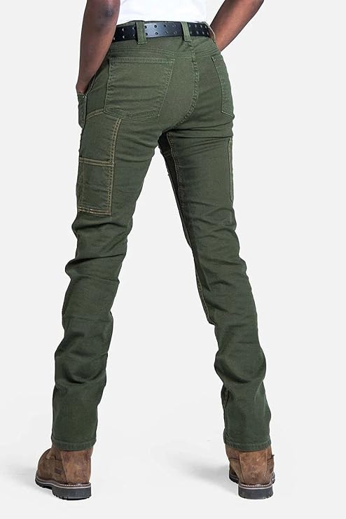 Dovetail Workwear Maven X Cargo Pants for Women, Moss Green Canvas - Size 4 (Like New)