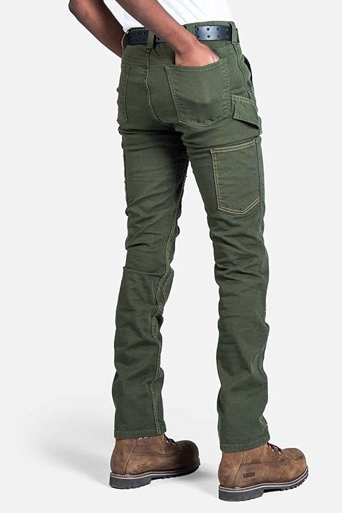 Dovetail Workwear Maven X Cargo Pants for Women, Moss Green Canvas - Size 4 (Like New)