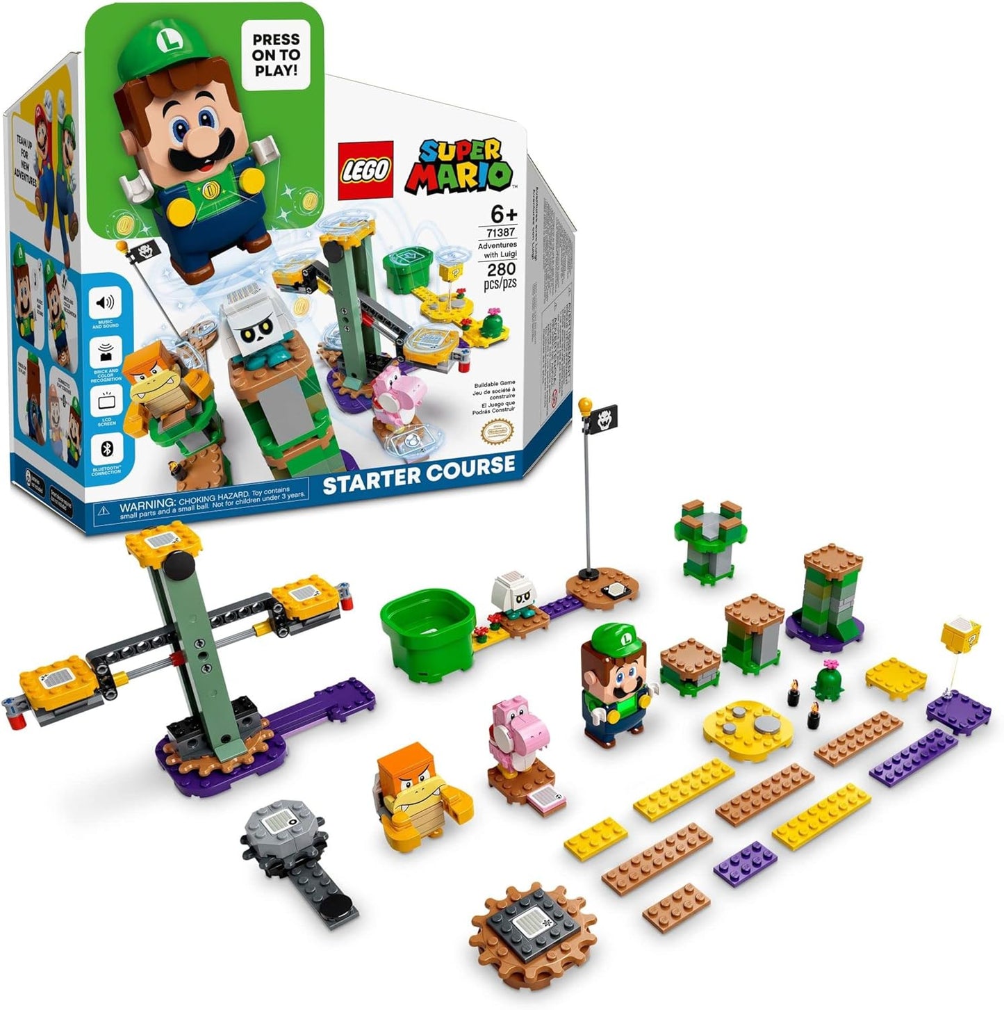 LEGO 6332716 Super Mario Adventures with Luigi Starter Course Kid's Toy, 280pcs (Like New)