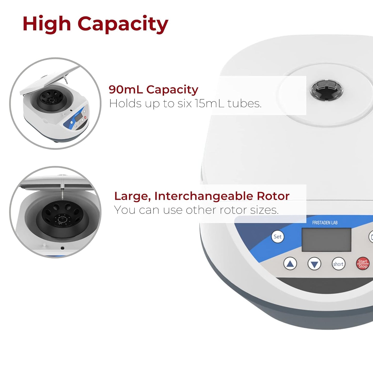 Fristaden Lab Clinical Benchtop Centrifuge for Blood, PRP, PFP & Plasma - 6x15mL (Used)