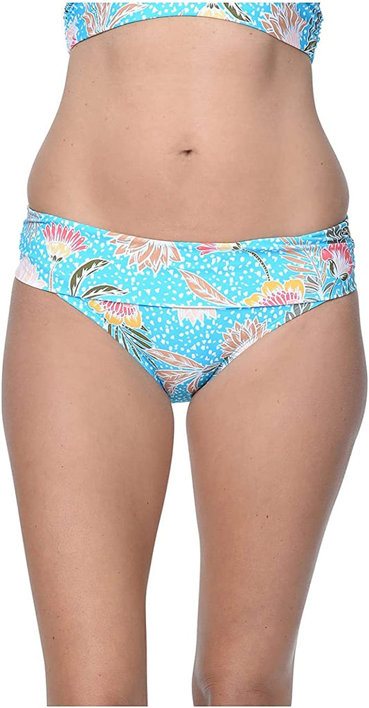 Jantzen Floral Reef Fold-Over Hipster Bottoms Cascade 12 Hipster Swimwear (New)