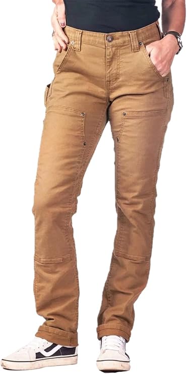 Dovetail Workwear Maven X Cargo Pants for Women, Saddle Brown Canvas - Size 2 (Like New)