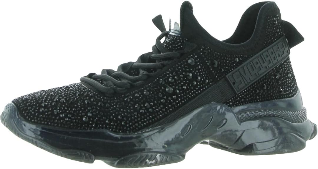 Steve Madden Lace-Up Maxima Sneaker with Vegan Suede for Women, Rubber Sole (Like New, Damaged Retail Box)