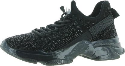 Steve Madden Lace-Up Maxima Sneaker with Vegan Suede for Women, Rubber Sole (Like New, Damaged Retail Box)