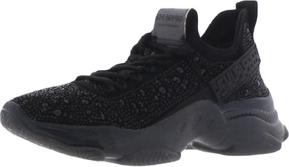 Steve Madden Lace-Up Maxima Sneaker with Vegan Suede for Women, Rubber Sole (Like New, Damaged Retail Box)