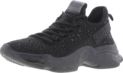 Steve Madden Lace-Up Maxima Sneaker with Vegan Suede for Women, Rubber Sole (Like New, Damaged Retail Box)