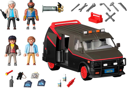 Playmobil A-Team Van 70750 Collectible Vehicle Set with Figures Movie Replica (Like New)