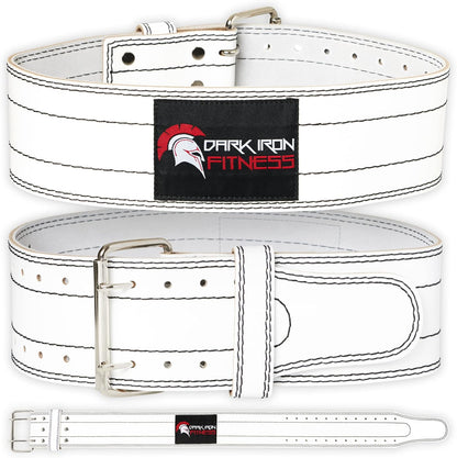 Dark Iron Fitness Double-Row Stitching Leather Weightlifting Belt for Men Women (Used, No Retail Box)