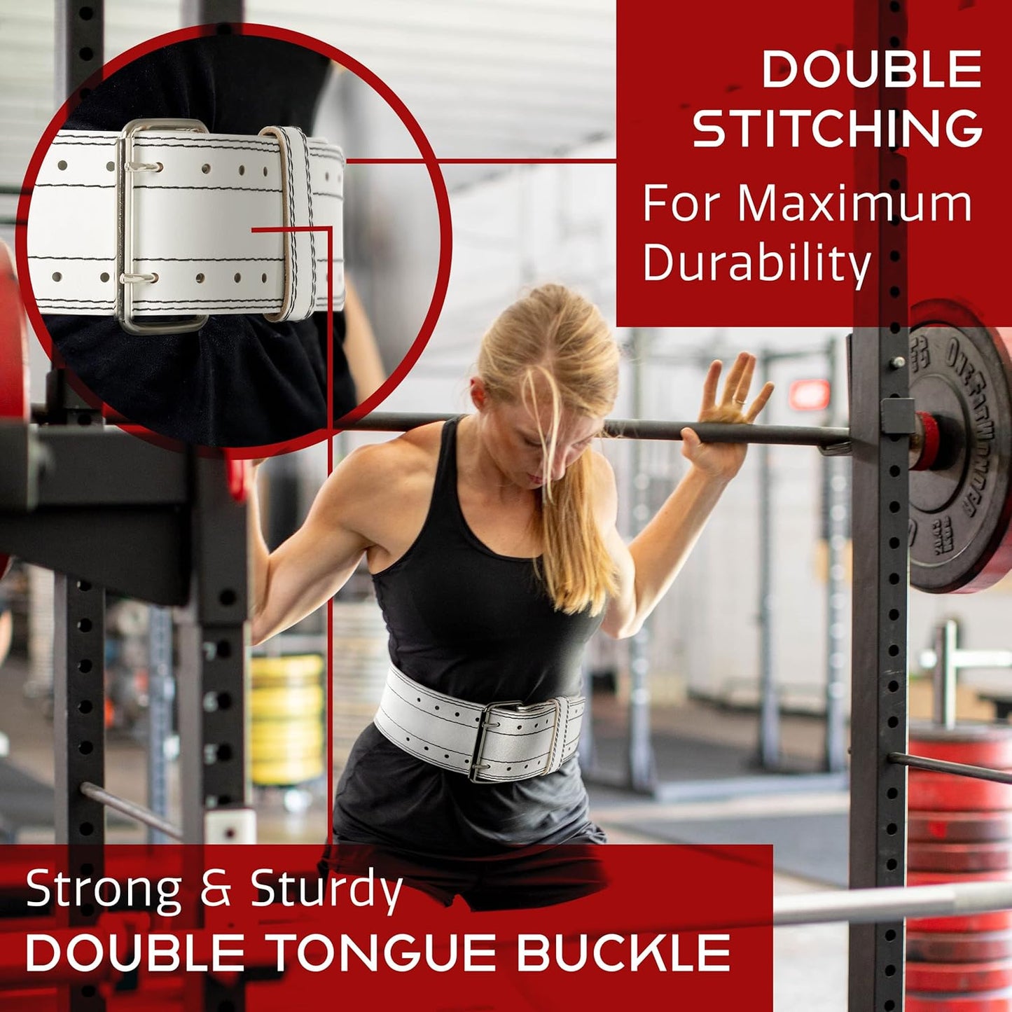 Dark Iron Fitness Weight Lifting Training Buckle Leather Belt for Men and Women (Like New, No Retail Box)