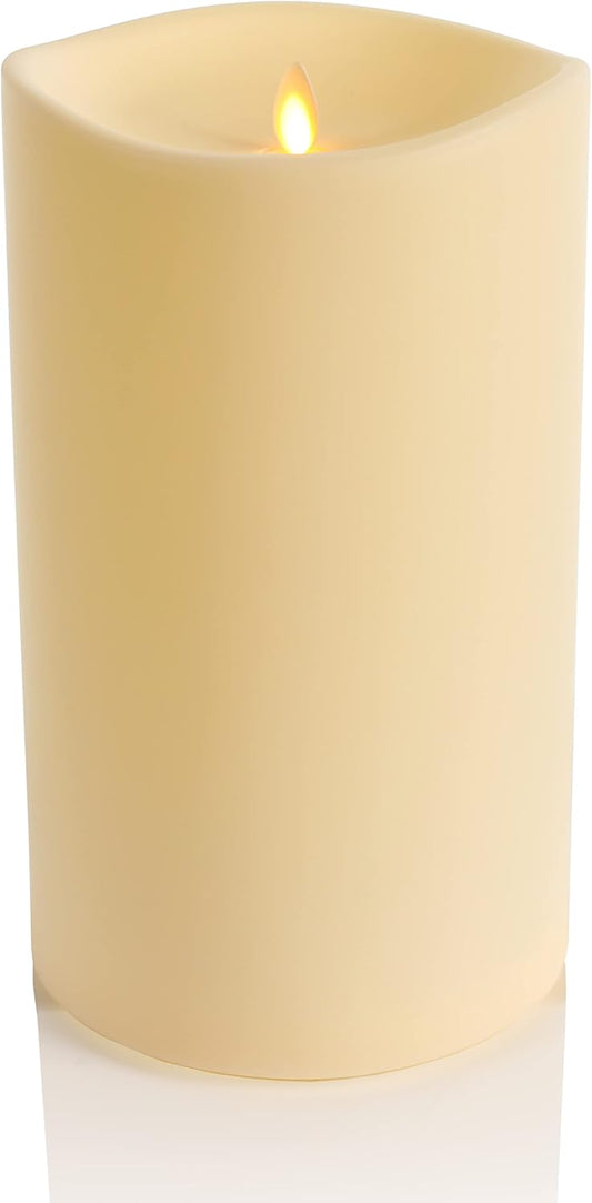 Luminara Realistic Artificial Moving Flame Pillar Candle, Battery Operated (Like New)