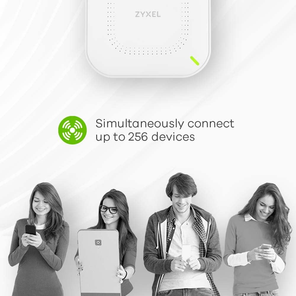 ZYXEL AX1800 WiFi 6 Dual-Band ZyNOS Wireless Access Point, 12 Volts - 1.8 Gbps (Like New)