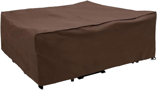 Mr. Bar-B-Q 07843BB Oversized Patio Furniture Cover, 120"L x 90"W x 40"H - Brown (Like New)