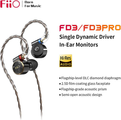 FiiO FD3 Wired Earphones in-Ear Earbuds for Adult - Heavy MMCX Connector (Used)