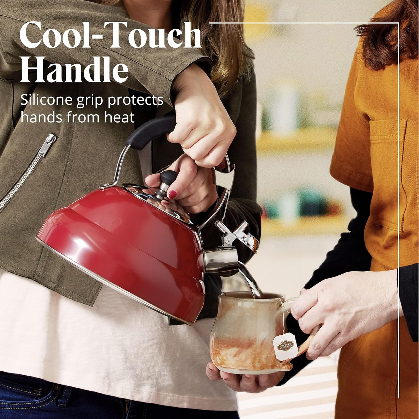 Willow & Everett Stainless Steel Whistling Tea Kettle for Stove Top, 3 Liters (Like New)