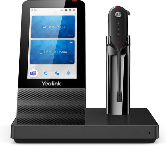 Yealink WH67 UC Wireless Noise Canceling Headset for PC & Desk Phones - Red (Like New)