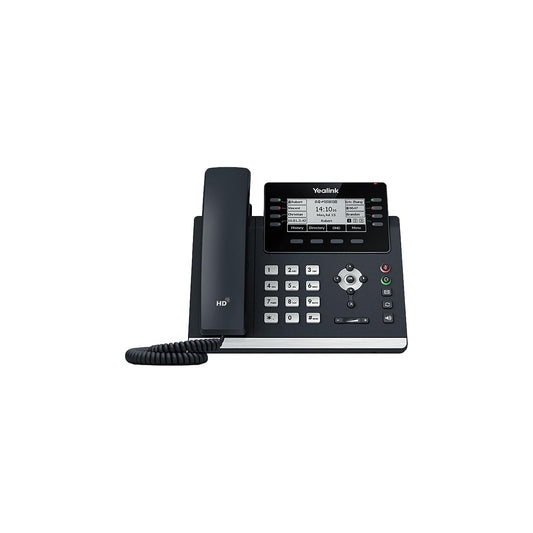 Yealink SIP-T43U Corded PoE IP Phone for Wall Mount/Desktop Use - Classic Gray (Like New)