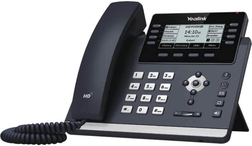 Yealink SIP-T43U Corded Wall Mountable Multi-Line Operation IP Phone - Gray (Used)