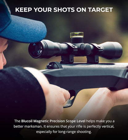 Blucoil 1.26" x 0.47" Magnetic Precision Scope Level (New)