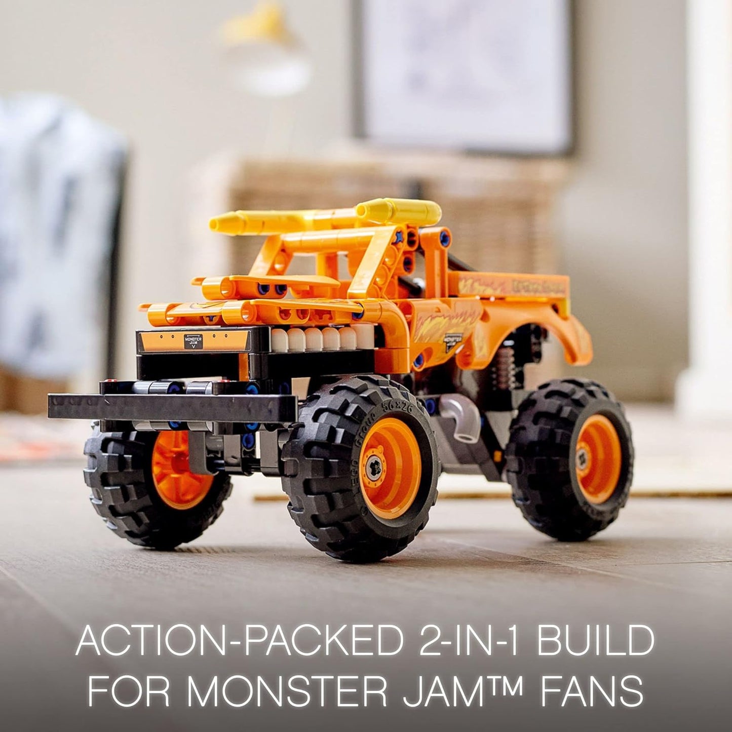 LEGO Technic Monster Jam Building Toy for Kids, 2 in 1 Pull Back Truck - 247 PCS (New, Damaged Retail Box)