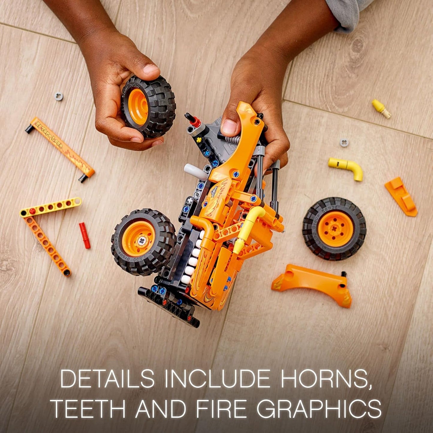 LEGO Technic Monster Jam Building Toy for Kids, 2 in 1 Pull Back Truck - 247 PCS (New, Damaged Retail Box)