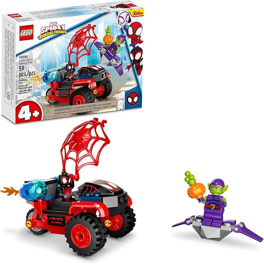 LEGO Marvel 10781 Miles Morales Spider-Man Techno Trike Set for Kids Ages 4+ (New, Damaged Retail Box)