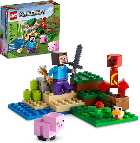 LEGO Minecraft The Creeper Ambush Building Toy 21177 Gift for Kids, Age 7+ (New, Damaged Retail Box)
