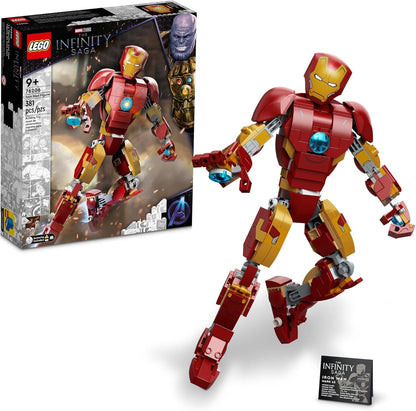 LEGO Marvel Iron Man Figure Collectible Buildable Toy for Kids - 381 Pieces (New, Damaged Retail Box)
