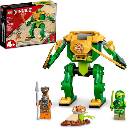 LEGO NINJAGO 2022 Battery Powered Battle Action Figure Toy for Kids - 57 Pieces (New, Damaged Retail Box)