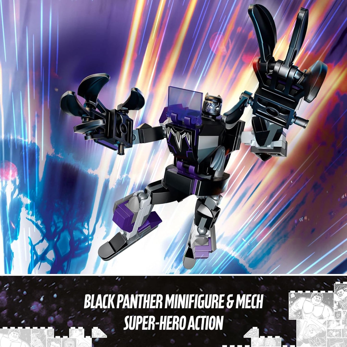 LEGO Marvel Black Panther Mech Armor 76204 Plastic Building Kit - 125 Pieces (New, Damaged Retail Box)