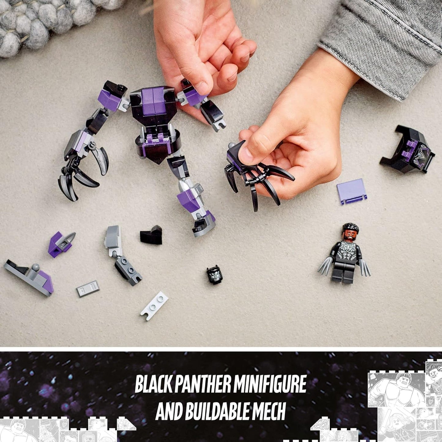 LEGO Marvel Black Panther Mech Armor 76204 Plastic Building Kit - 125 Pieces (New, Damaged Retail Box)