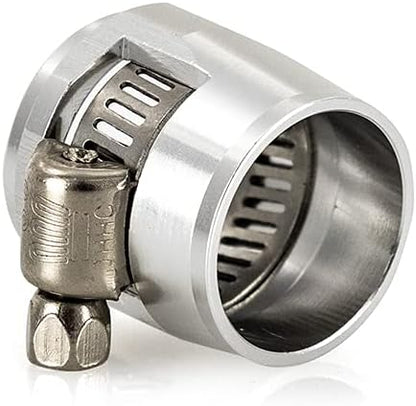 Mishimoto MMHXF-06-4-SL -6AN Hex Hose Finisher Aluminum Clamp Set - Silver (New)