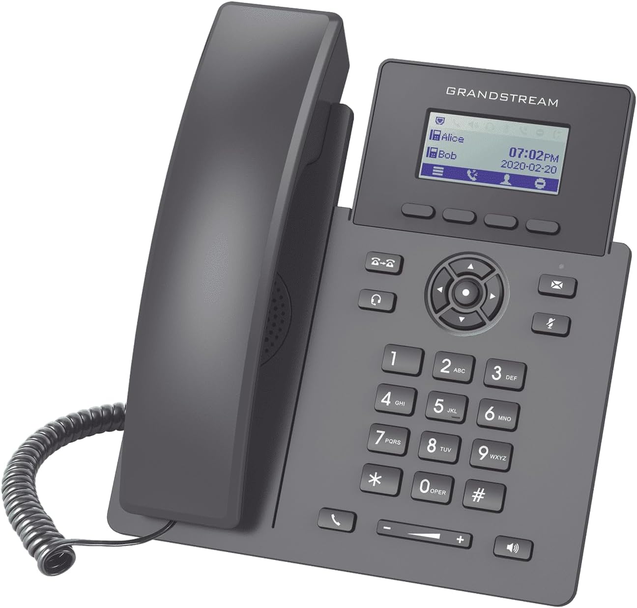 Grandstream GRP2601 2-Lines Digital Plastic Corded Electric VoIP Phone, Gray (Like New)