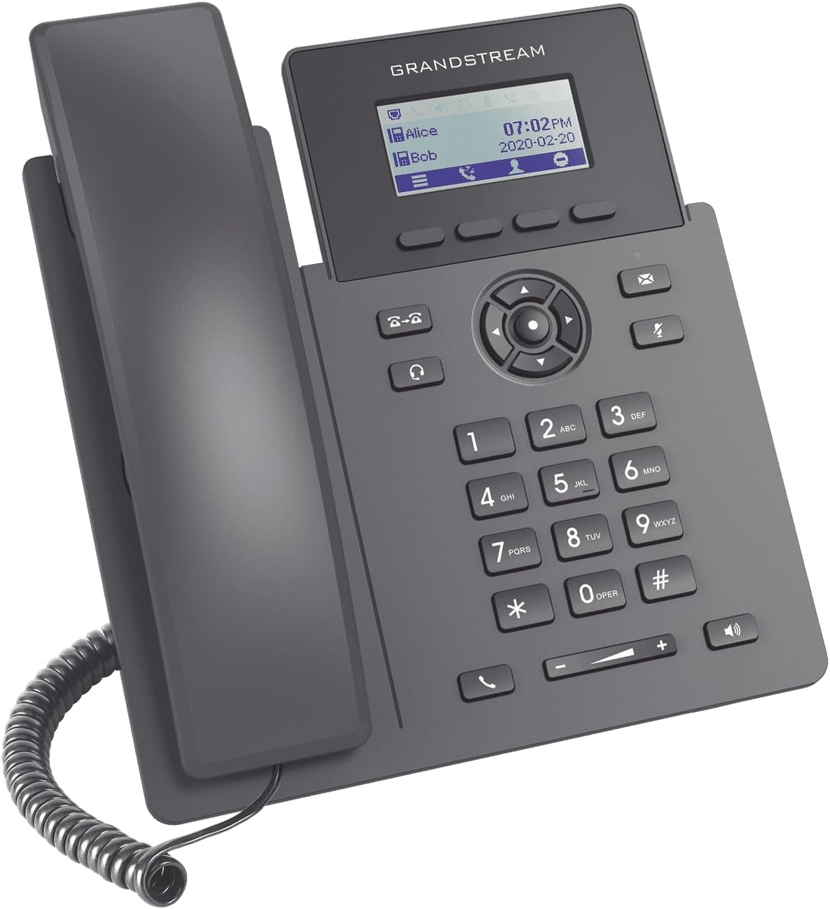 Grandstream GRP2601 2-Lines Digital Plastic Corded Electric VoIP Phone, Gray (Like New)