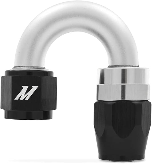 Mishimoto MMFT-SW-12-180 -12AN Black Aluminum Braided Line Fitting, 180 Degree (New)