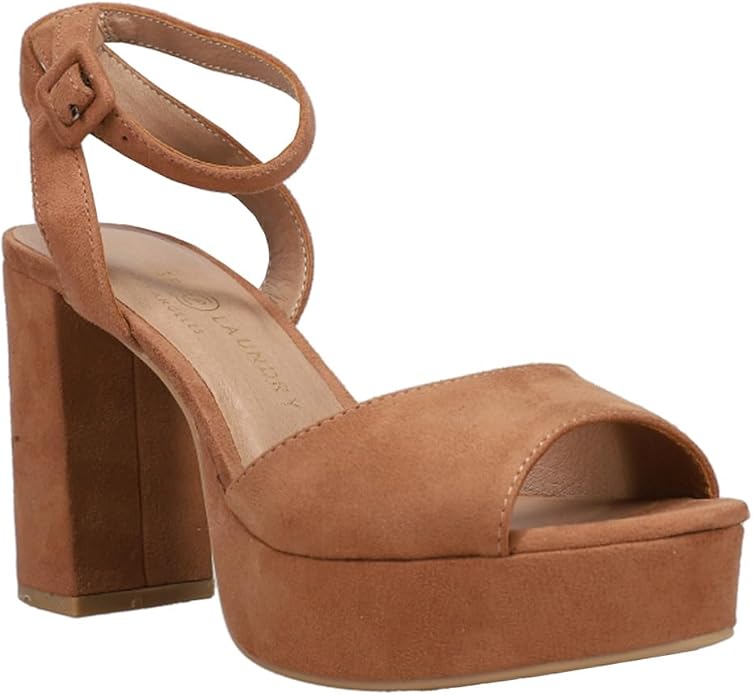 Chinese Laundry Theresa Buckle Heeled Sandal for Women, Synthetic Rubber Sole (Like New)