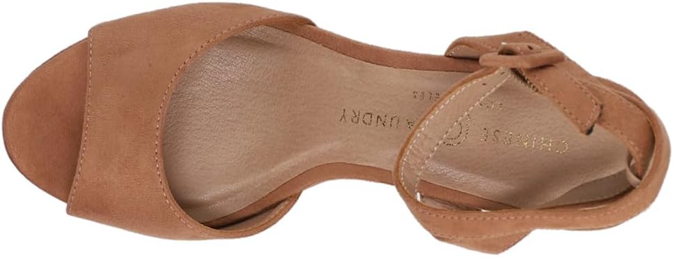 Chinese Laundry Theresa Buckle Heeled Sandal for Women, Synthetic Rubber Sole (Like New)