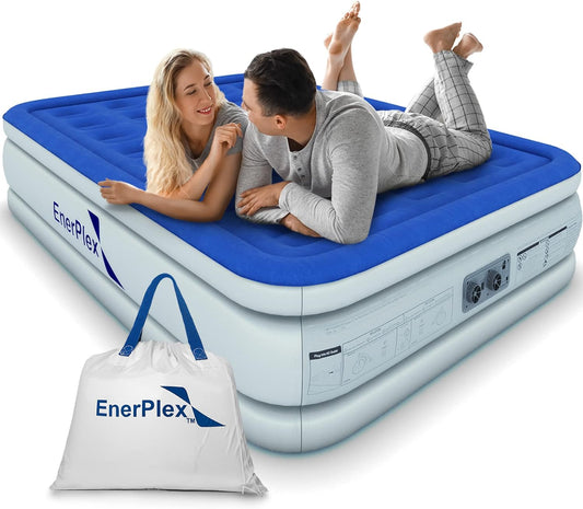 EnerPlex 16" Inflatable Air Mattress for Portable Travel & Home - Multi-color (Used)