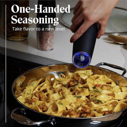 Willow & Everett Battery-Operated Electric Salt and Pepper Grinder Set - Black (Used)