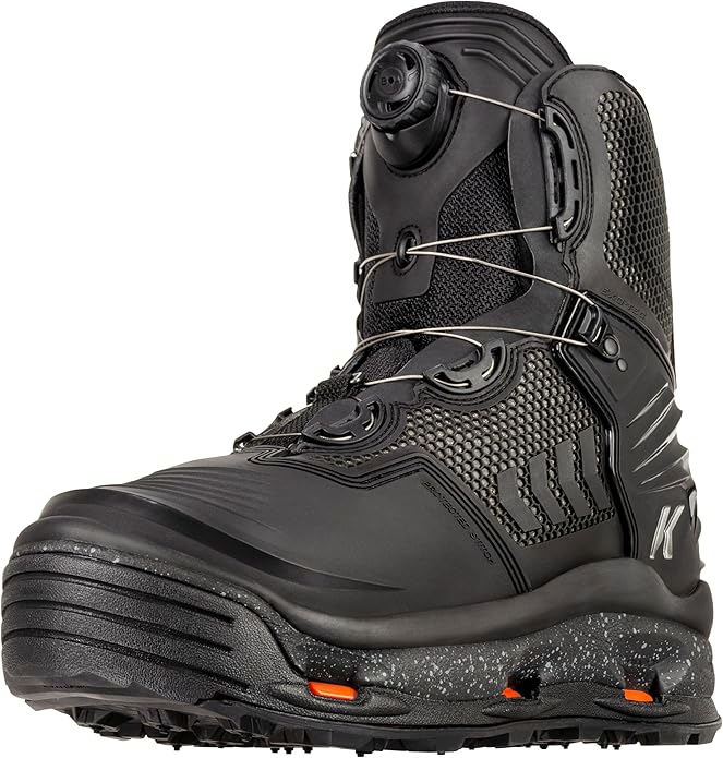 Korkers River Men's Ops Boa Wading Snow Boot, Interchangeable Felt & Vibram Sole (Like New)