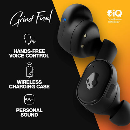 Skullcandy Grind Fuel Adjustable Wireless Bluetooth Earbuds, 40 Hrs Battery Life (Used)