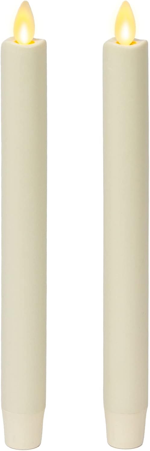 Luminara Energy Efficient Moving Flame Flameless LED Taper Candle, Melted Edge (Like New)